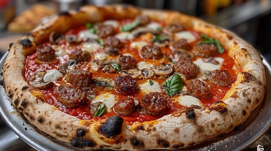 Savor the Exquisite Fungghi e Salsiccia Pizza